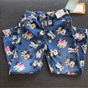 H&M/ Disney Kids Blue Mickey Mouse Print denim joggers